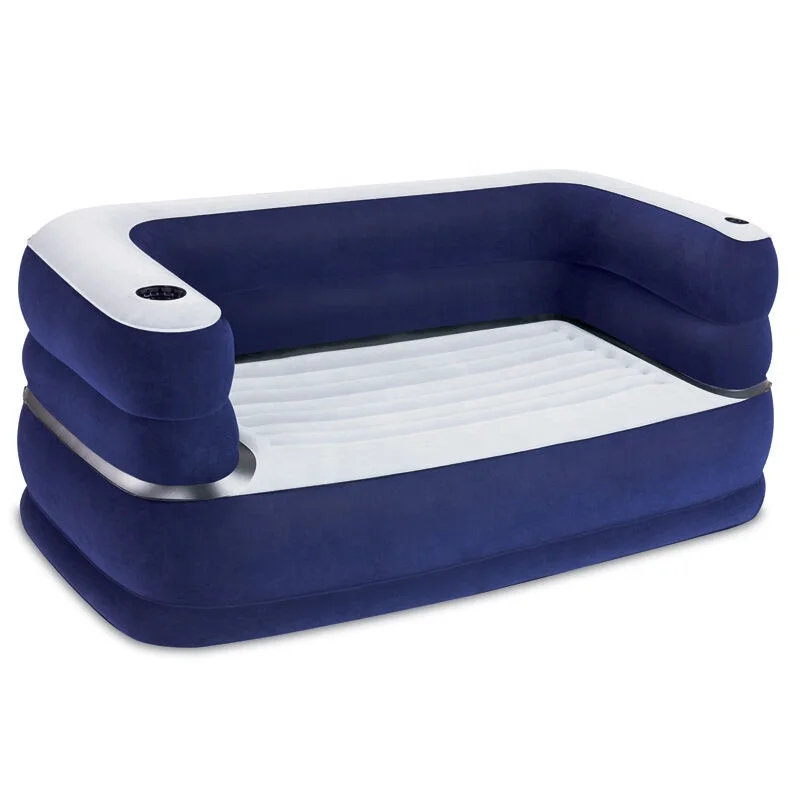 living room style and deluxe double person Inflatable air couch with two cup holder
