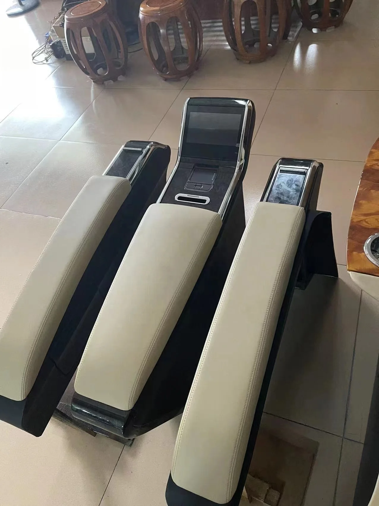 For Alphard to LM 300h full interior kit massage chair middle console car partition wall bar world clock electric bar cabinet