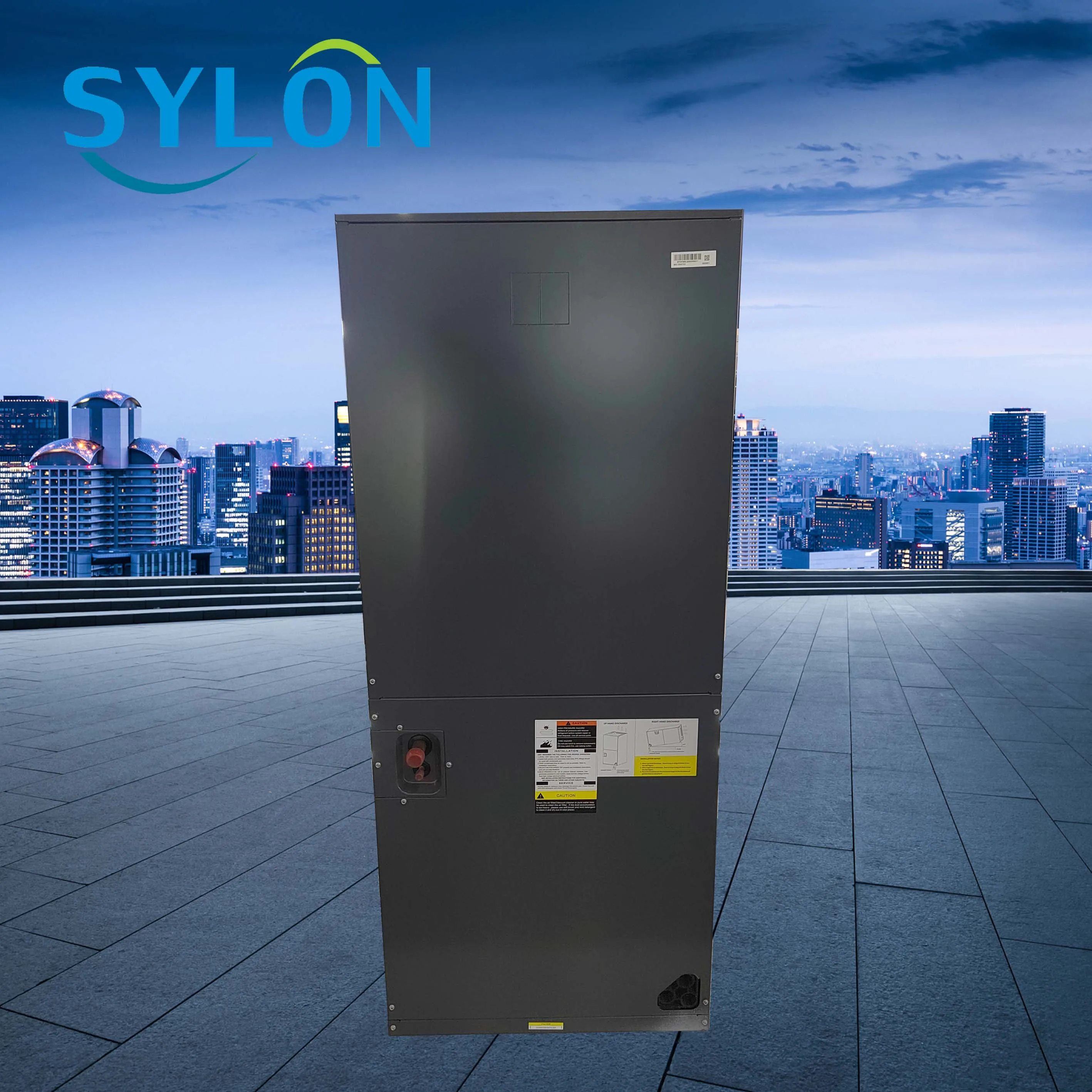 Sylon Twin-rotary DC Inverter 18 Seer R410A 2 TON 3 TON 4 TON 5 TON Heat Pump Air Handler for North American