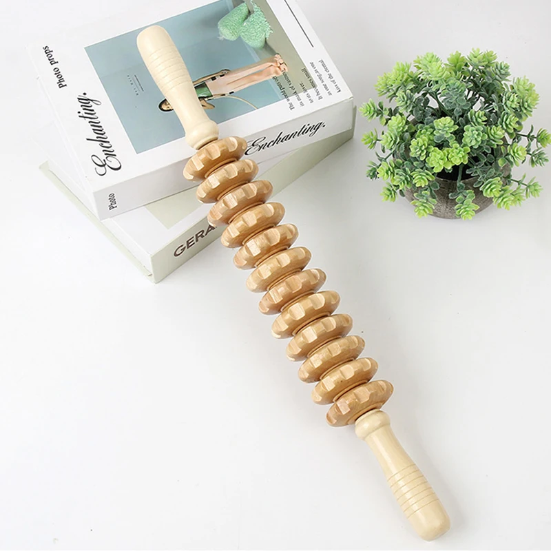 Made in China beech massage roller body massager Leg muscle relaxation wood therapy lymphatic detoxification wooden massage tool