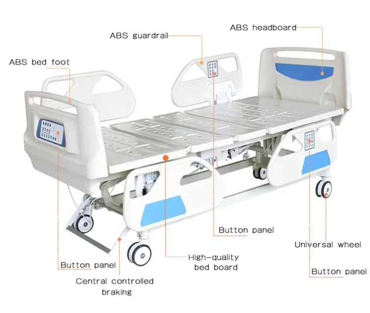 Electric Hospital Bed 5 Functions Icu Hospital Bed Electric 5 Function Hospital Bed For Sale