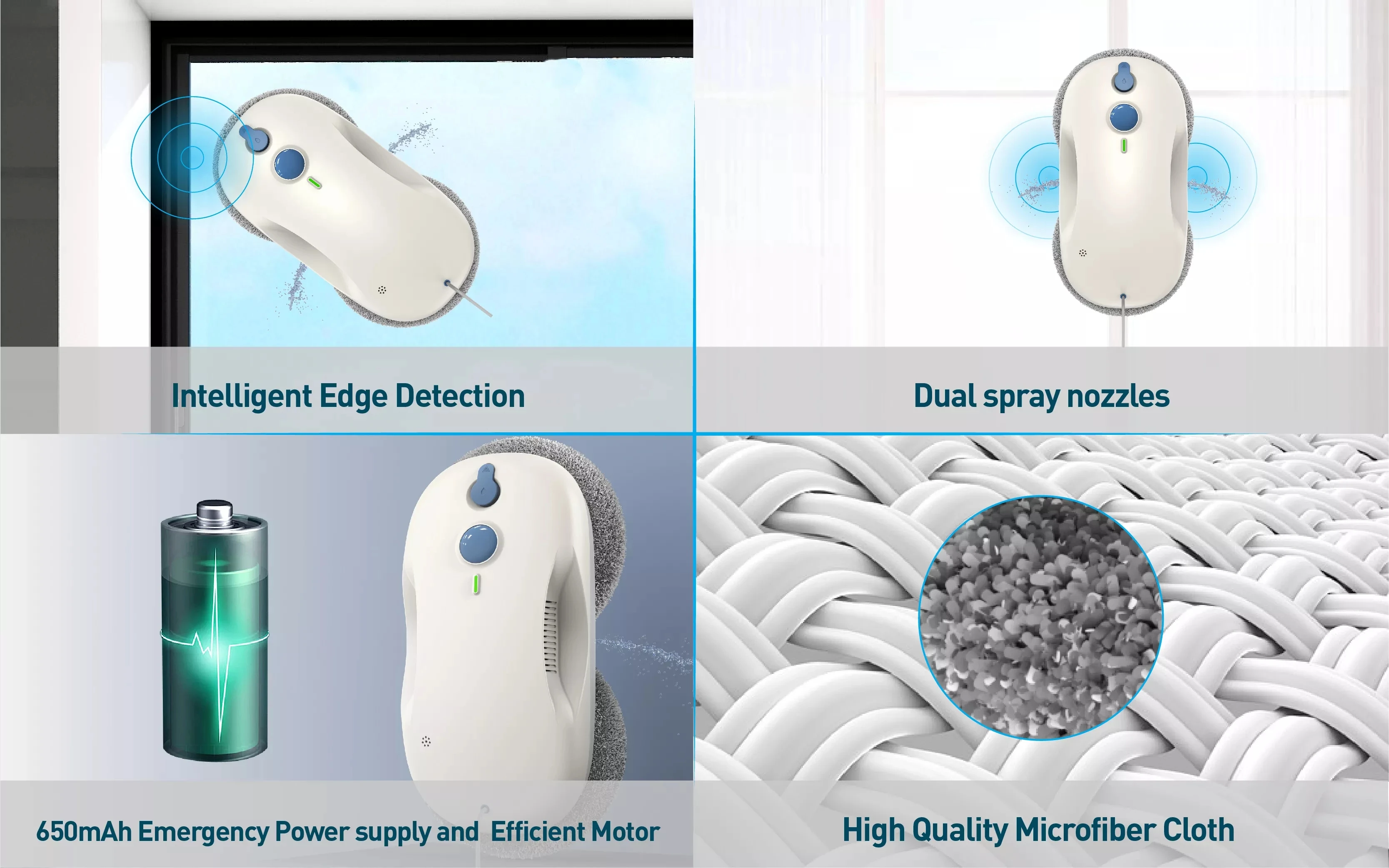 Water Spray Auto and manual remote control APP Control Window Cleaning Robot Glass Robot Window Cleaner