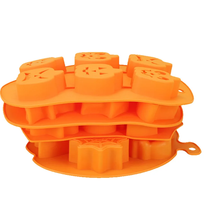 Silicone cake mold cartoon Halloween round pumpkin baking pan chocolate mold DIY baking mold