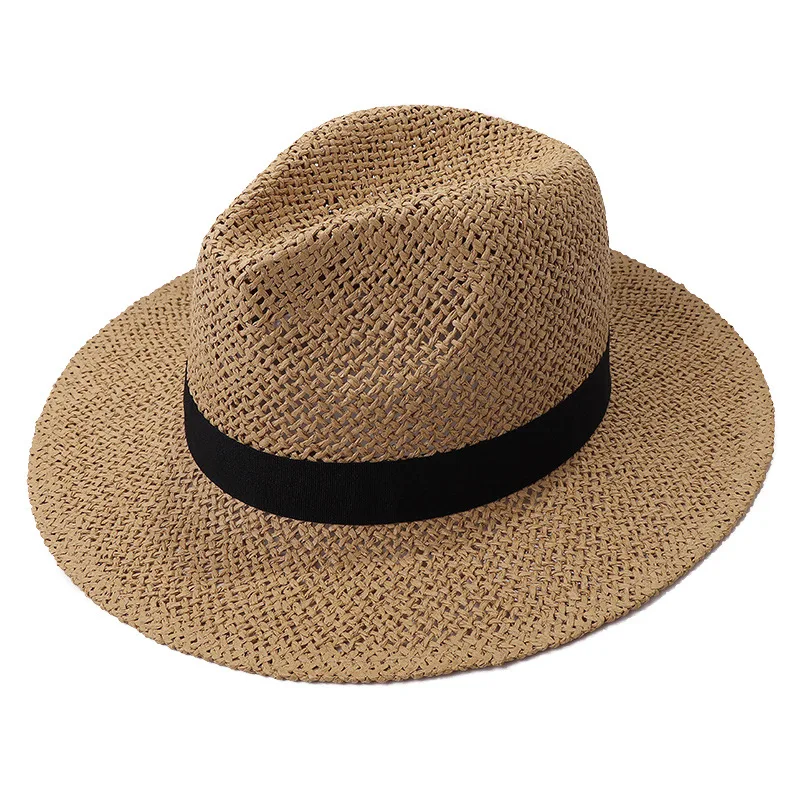 
Factory customization summer cool sunshade soft female British Jazz beach hat sun hat Straw hat casual hat 