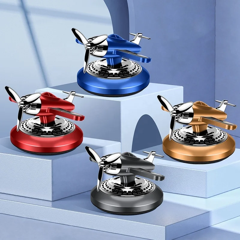 Solar Aircraft Swing Fighter Screen Car Ornament Dashboard Aromatherapy Decoration