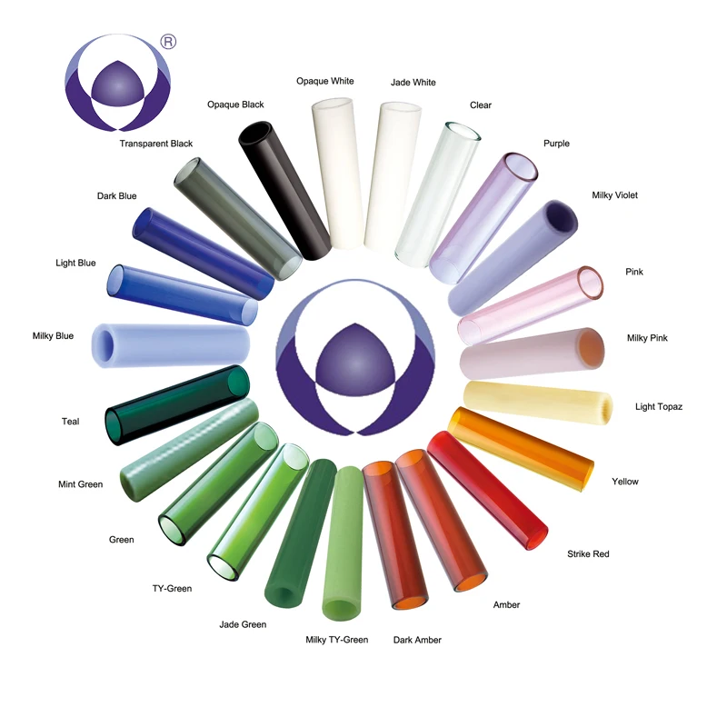 Price optimization borosilicate  glass tube pipes colored suppliers