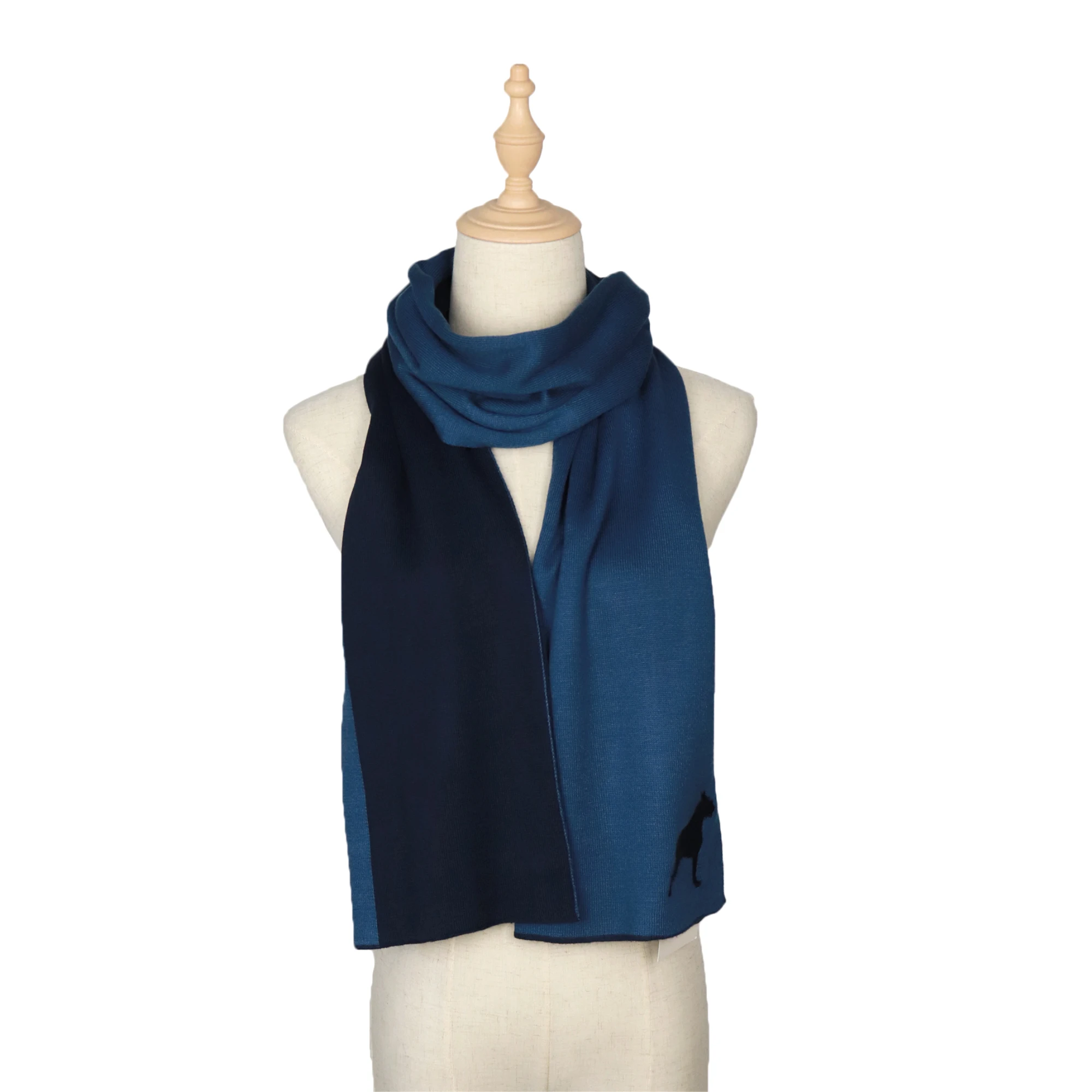 Высокое качество зима гладкого трикотажа жаккард двухсторонняя бумага для цветной шарфы шарф