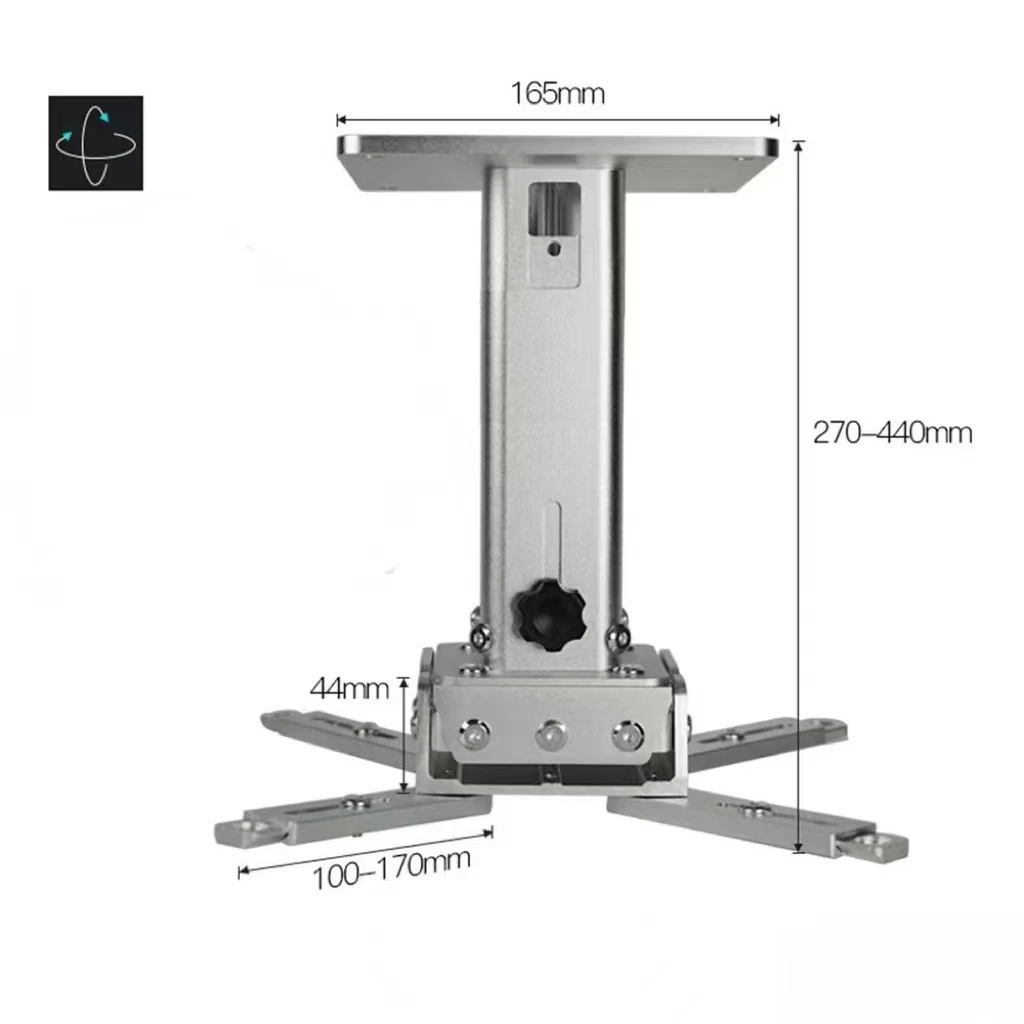 Motorized projector bracket universal 360 degree wall hanging projector ceiling