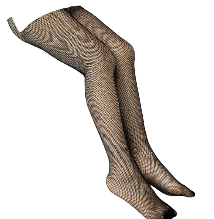 Fashion Stockings Female Pantyhose Fishnet party Stockings Rhinestone Women girl Lingerie Bling tights Glitter Mesh Stockings