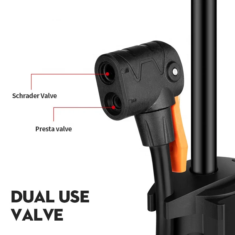 160PSI Hot Sale Cycling Air Bike Floor Pump Hand Tire Bicycle Pump With Pressure Gauge