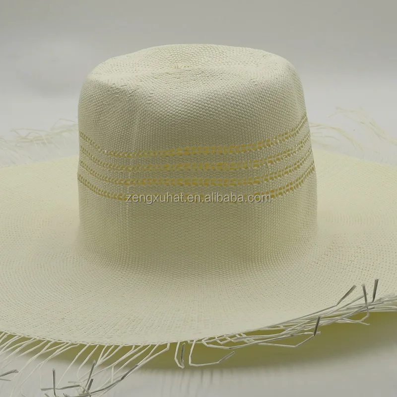 Wholesale Factory Price Vintage Woven Paper Material Straw Hat Machine Made Body Hat