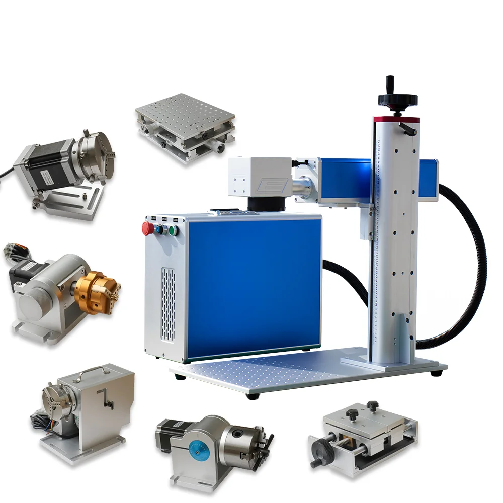 Engraved gifts pet tag engraving machine fiber marker 20w 30w 60w metal laser maker for metal jewelry hard plastic and apple