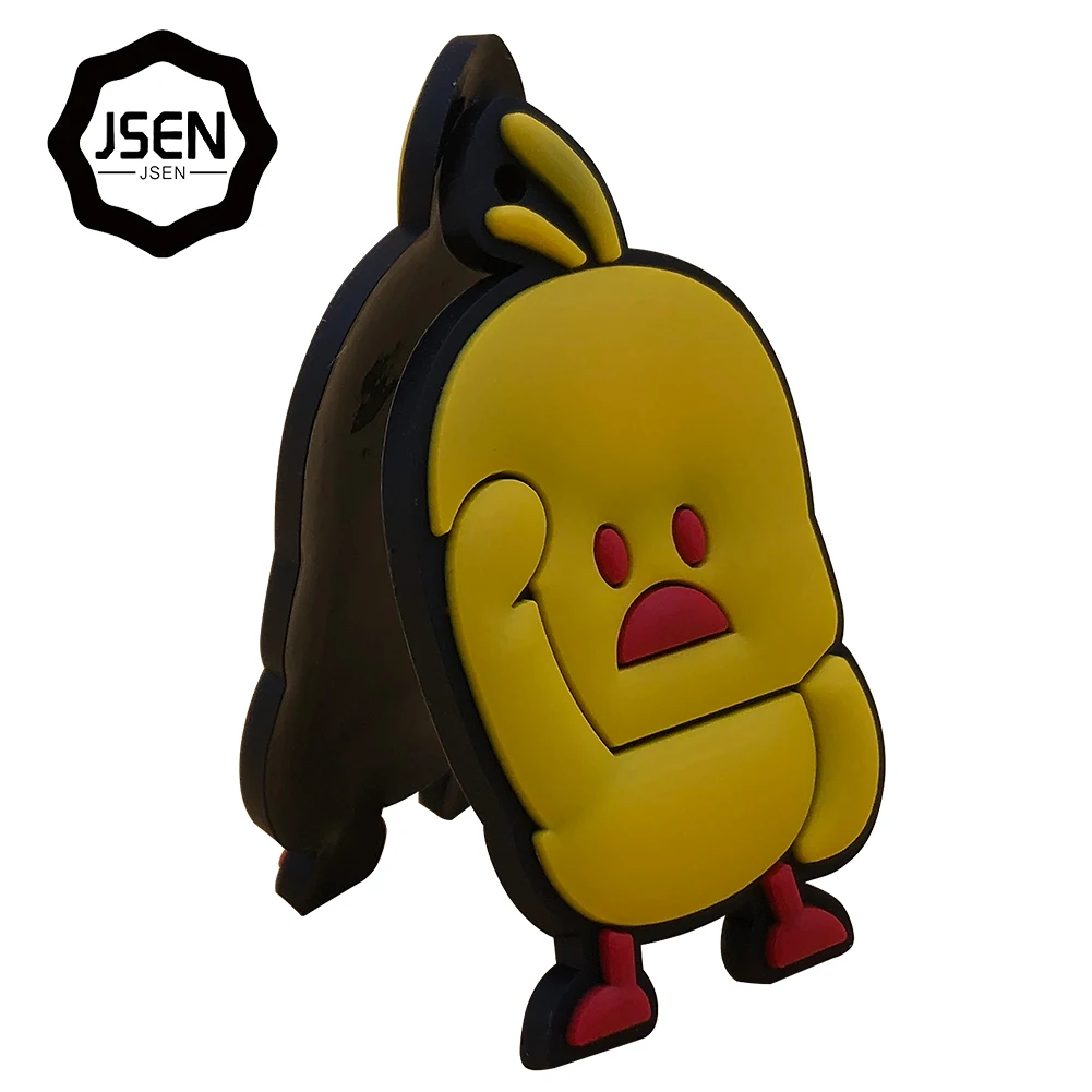 silicone/pvc kids  customized 3D cartoon logo rubber label  Eco-friendly rubber weaving label