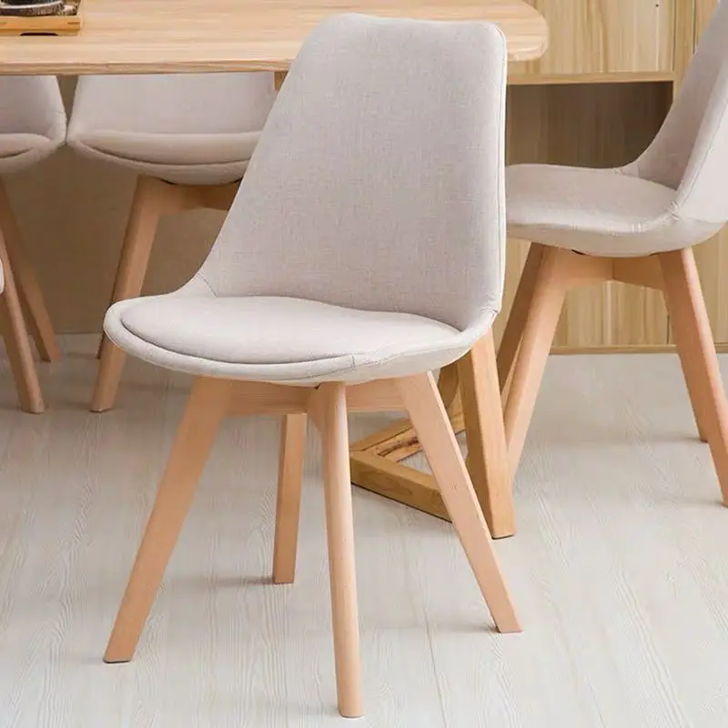 Modern fashion living room chair study furniture TULIP with fabric seat and beech legs chair