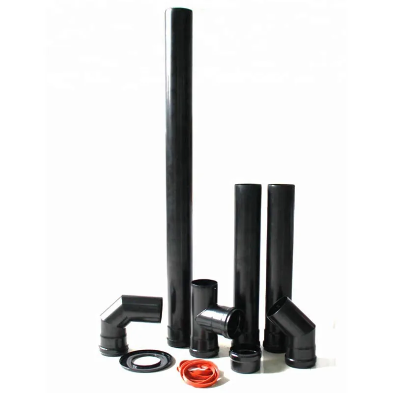 Non Electricity Pellet Stove carbon steel smoking chimney smoke pipe set flue kit diameter 100mm