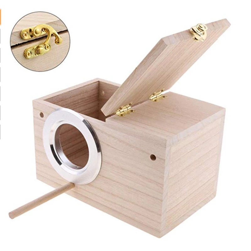 Wholesale live bird cages Pet bird parrot pet house custom large wire wooden bird  breeding cage