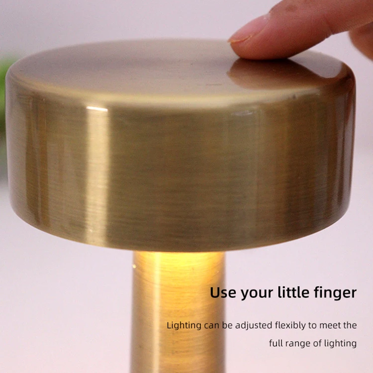 Personality Fashion Decoration Acrylic Iron USB Charging Touch Control Coffee Party LED Table Lamp