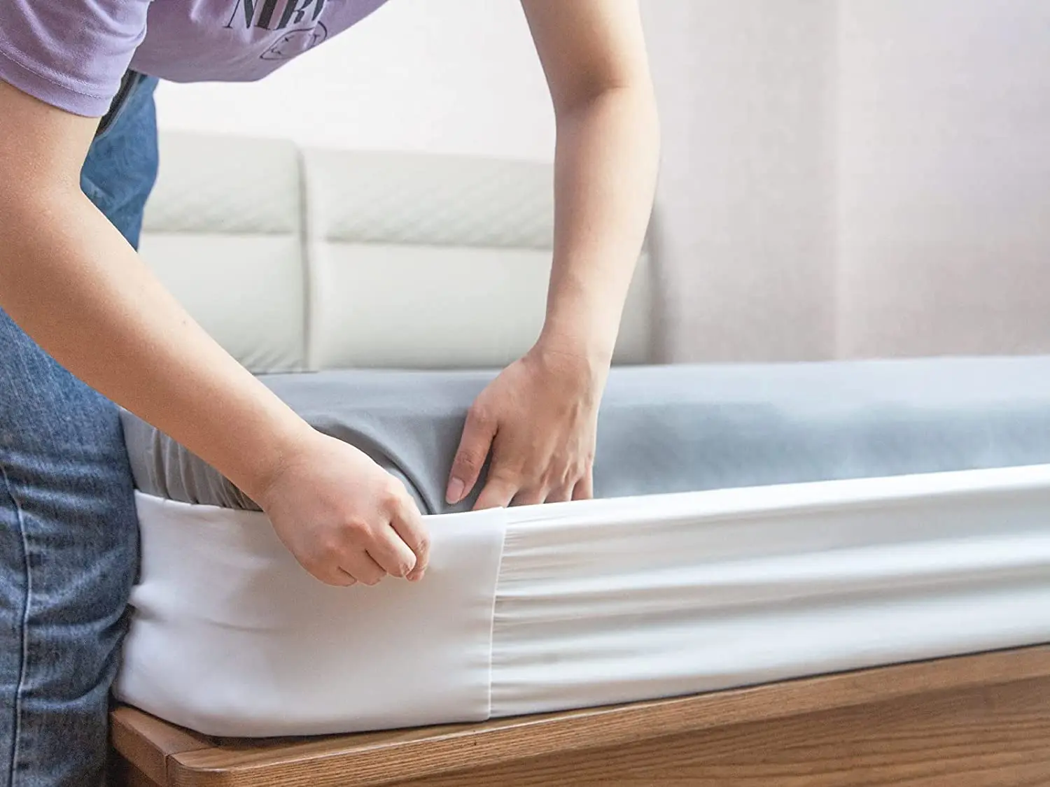 Bed Headband,Fitted Sheet Fasteners Straps, Transforms Flat Sheet Into A Fitted Sheet