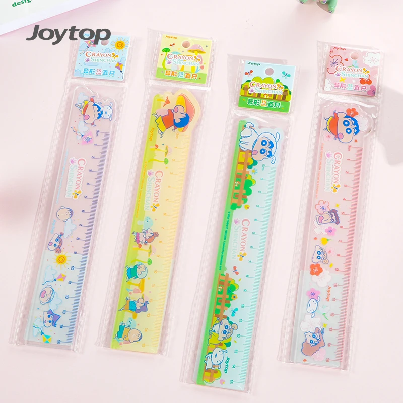 joytop 101784 Wholesale Wild Time Shaped Acrylic Ruler (15cm) Cute and Fun Stationery for Kids and Students