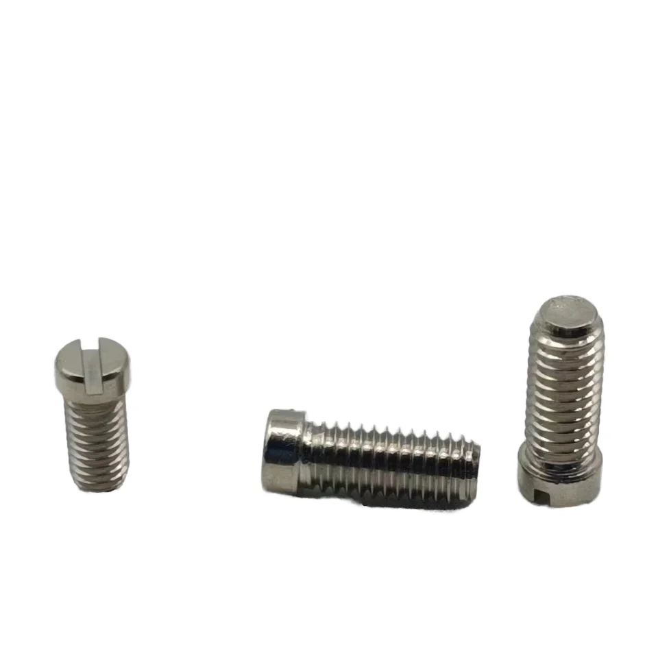 Slotted Brass Machine Screws with Cheese Head Copper Nickel Plated Metric System ISO Standard