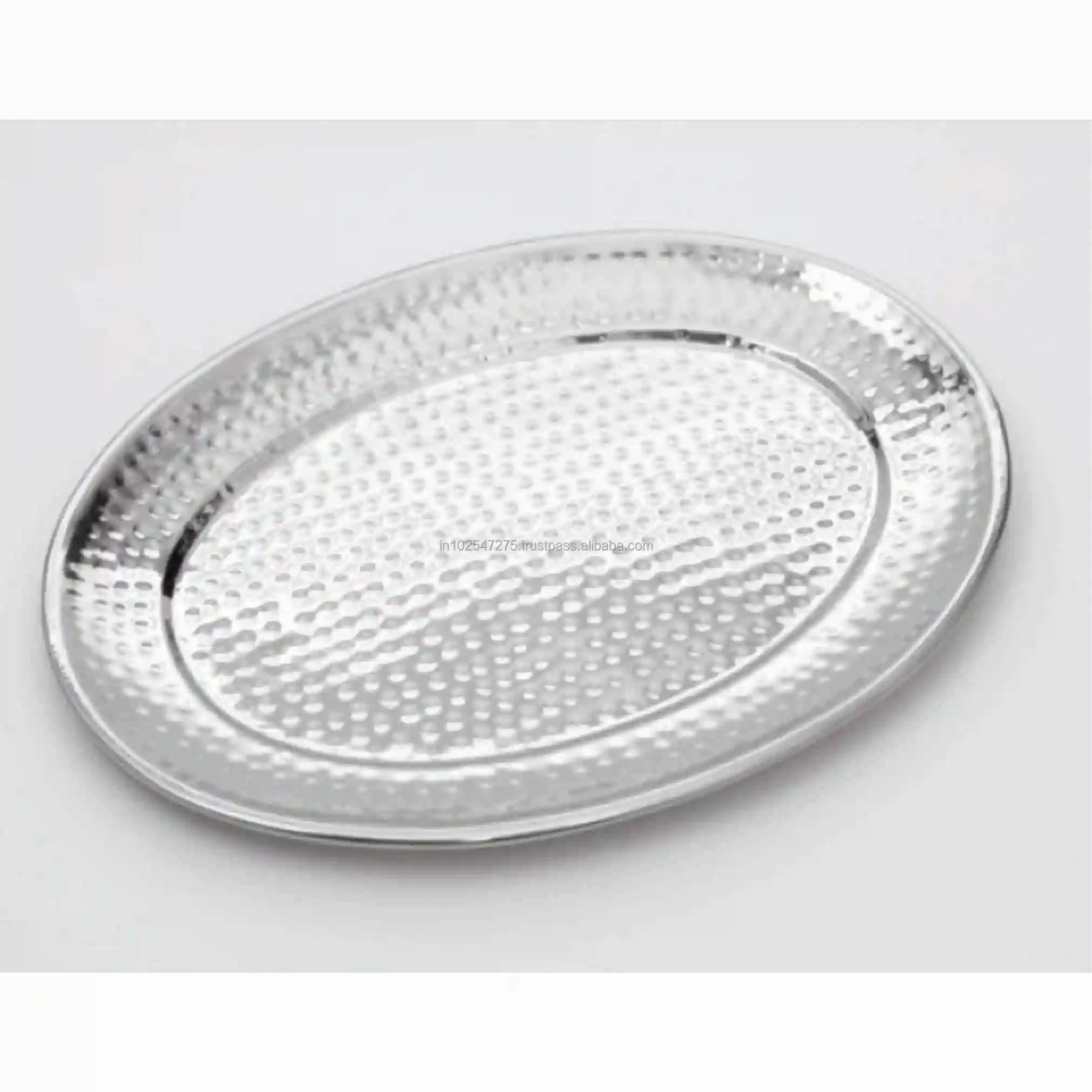 Aluminum hammered tray  in shinny finishing