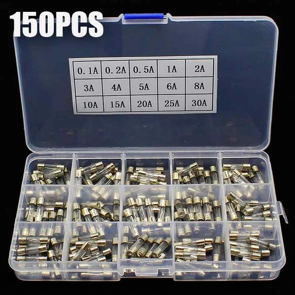 New PENPOS 5*20Mm Quick Blow Glass  Fuse Assorted Kit Fast Blow  Fuses