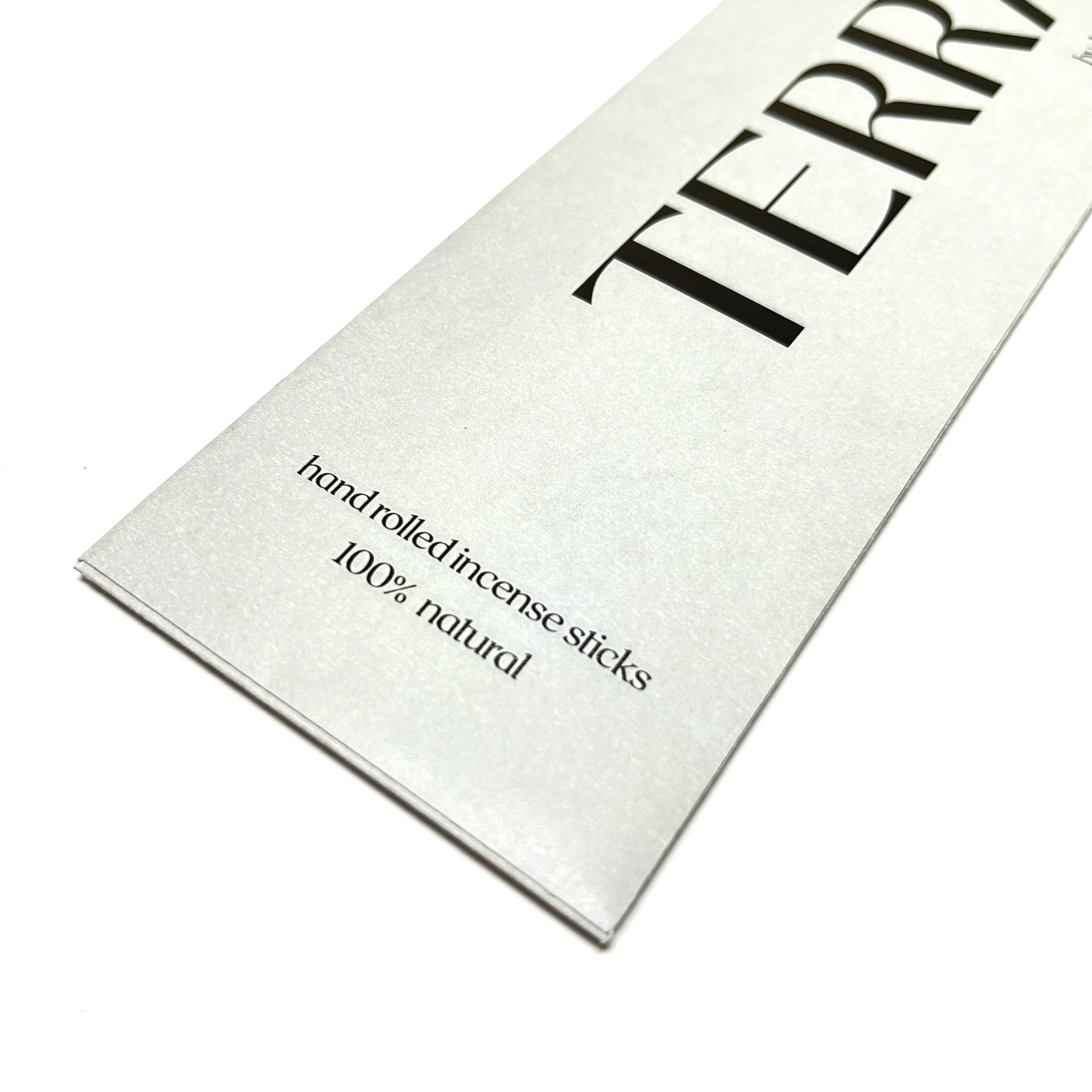 Custom Reed Diffuser Envelope Incense Packaging Emboss With UV And Black Paper Envelope For Incense