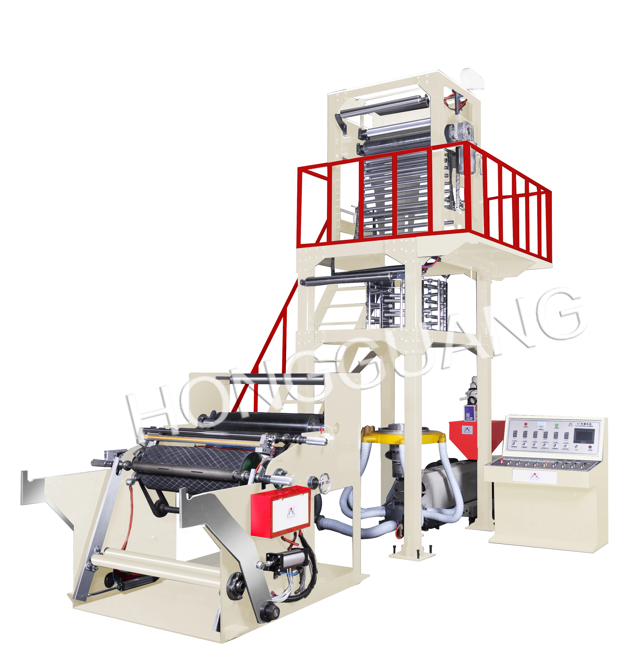 Mono Layer High Speed Auto Winder Plastic Blown Film Machine