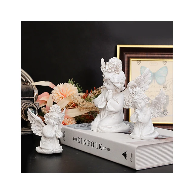 French angel vintage sculpture Nordic living room bedroom decoration garden ornament resin fat Cupid statue