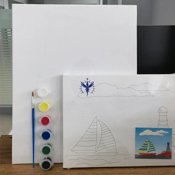 DIY hand painted waterproof stretched oil painting paint canvas board for painting art