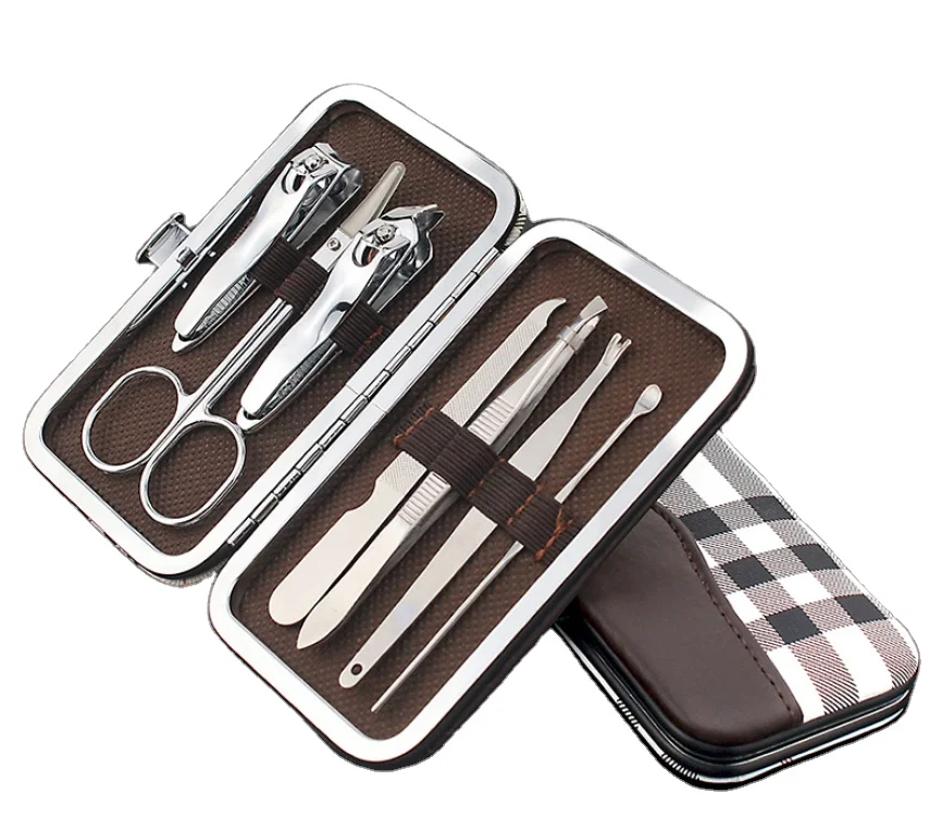 Nail Clippers 7 in 1 Stainless Steel Nail Kit with Tweezers and Scissors Professional Manicure Set