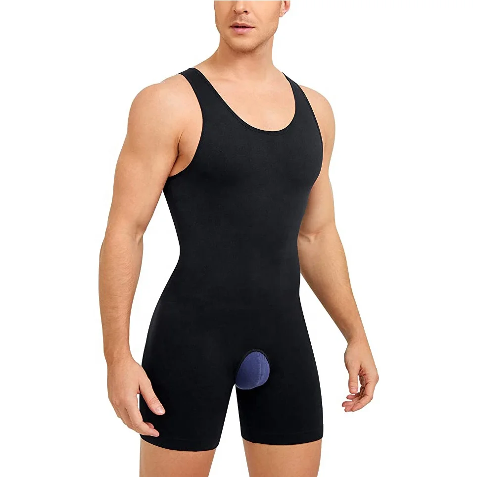 Seamless Sleeveless Men Full Body Shaper Underwear Slimming Compression Bodysuit Shapewear Tummy Control Fajas Para Hombres