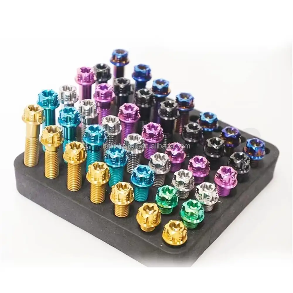 Oem m5 m6 m8 flange torx mtb m8 titanium m5 m6 titanium bolts motorcycle bolts m7 titanium bolts