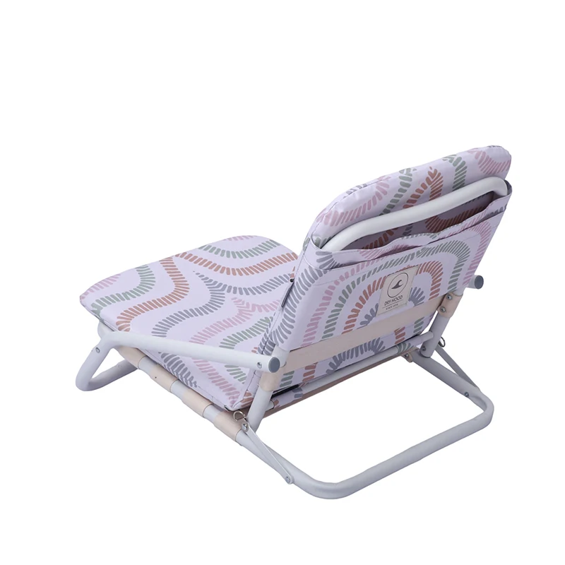 Custom Logo Portable Modern Design Outdoor Sitting Lounger Aluminium Frame Camping Beach Lounger