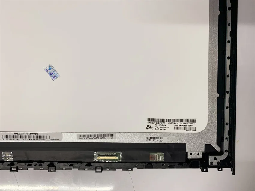 15.6 inch For Lenovo Ideapad Y700-15 y700 15ISK Front Glass LCD Screen Display Panel Non-Touch with frame bezel 1920*1080