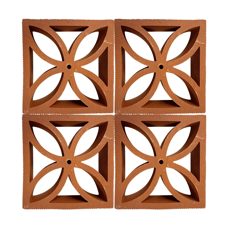 Cheap terracotta tile red wall hollow brick ventilation block