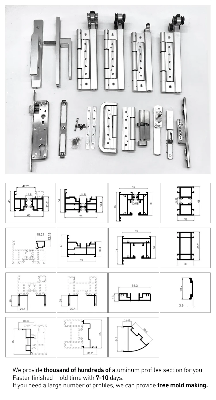 75 modern stainless steel main door design aluminum extrusion profiles for windows and doors folding door profile