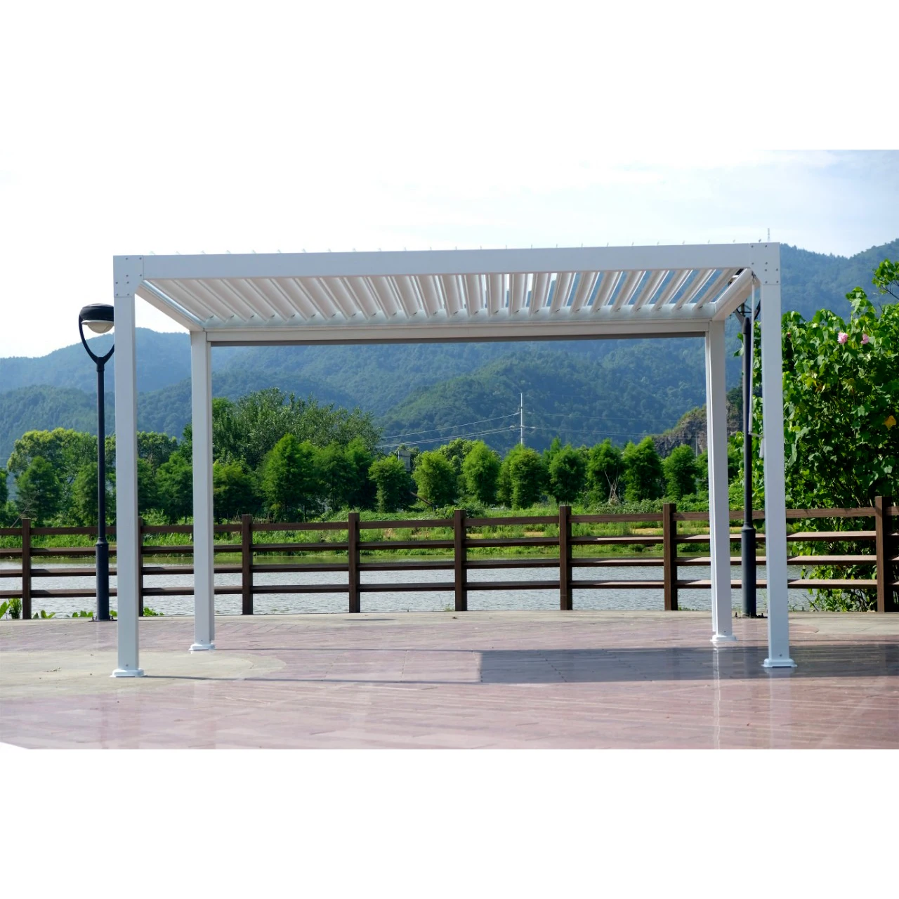 Modern House Design Sun Shade Louvers Roof Waterproof Electrical Pergola Aluminum Outdoor