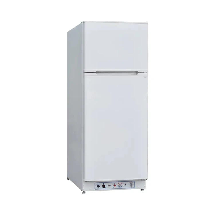 Propane Stainless Steel 2 Way lpg Gas Camping Absorption Fridge Gas Refrigerator With Top Mini Freezer