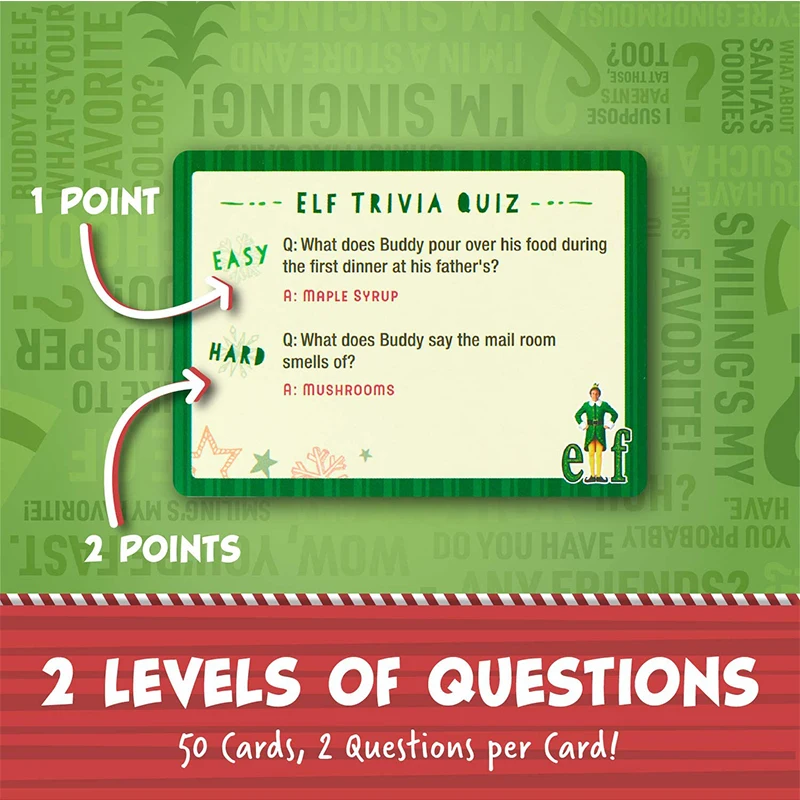 Buddy The Elf Trivia Quiz Game paper cards wholesale Vietnam supplier OEM factory