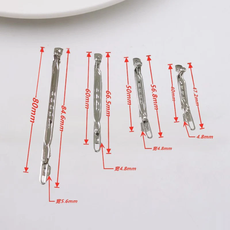 4cm 5cm 6cm 8cm Golden Nickle Silver Base Metal Frog Hairpins Plain Bobby Pins Hair Clips For DIY Women Girls Hair Accessories