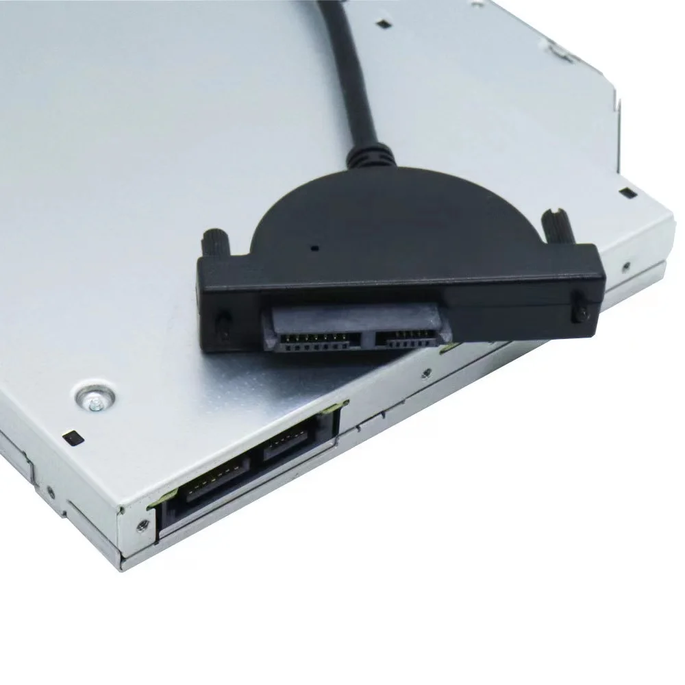 7+6 SATA CABLE USB 2.0 Converter External Optical Drive Adapter for Laptop CD-ROM DVD With LEDusb slim sata adapter