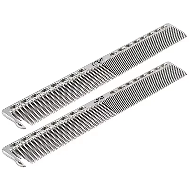 Long and Short Heat Resistant Salon Barber Aluminum Metal Hairdressing Haircut Comb For Hair Styling