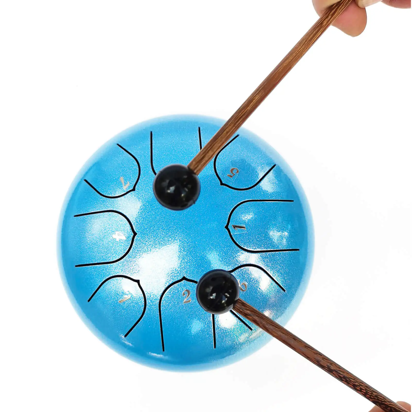 Amazon best seller 6-inch 8-note mini hand pan percussion instrument tank steel tongue drum for yoga meditation Iron material