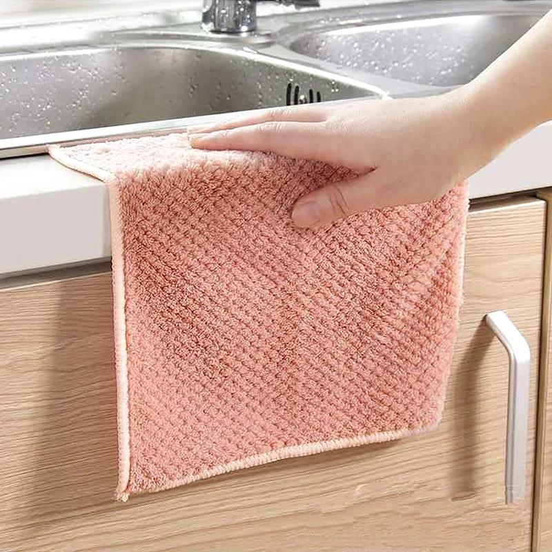Self Adhesive Microfiber Tea Towels Printing Kitchen 100% Cotton Pumpkin Bamboo Flour Sack Clips