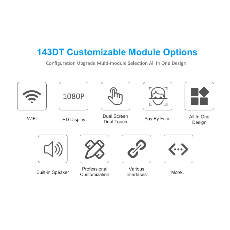 Touch screen electronic smart cash register with pos printer