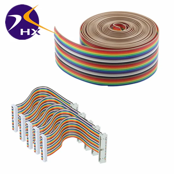 Customized Idc Cable 16 Pin 7Pin 20Pin 40 Pin Cable Flat Ribbon Idc Flexible Flat Ribbon Ffc Cable Connectors Wire Harness