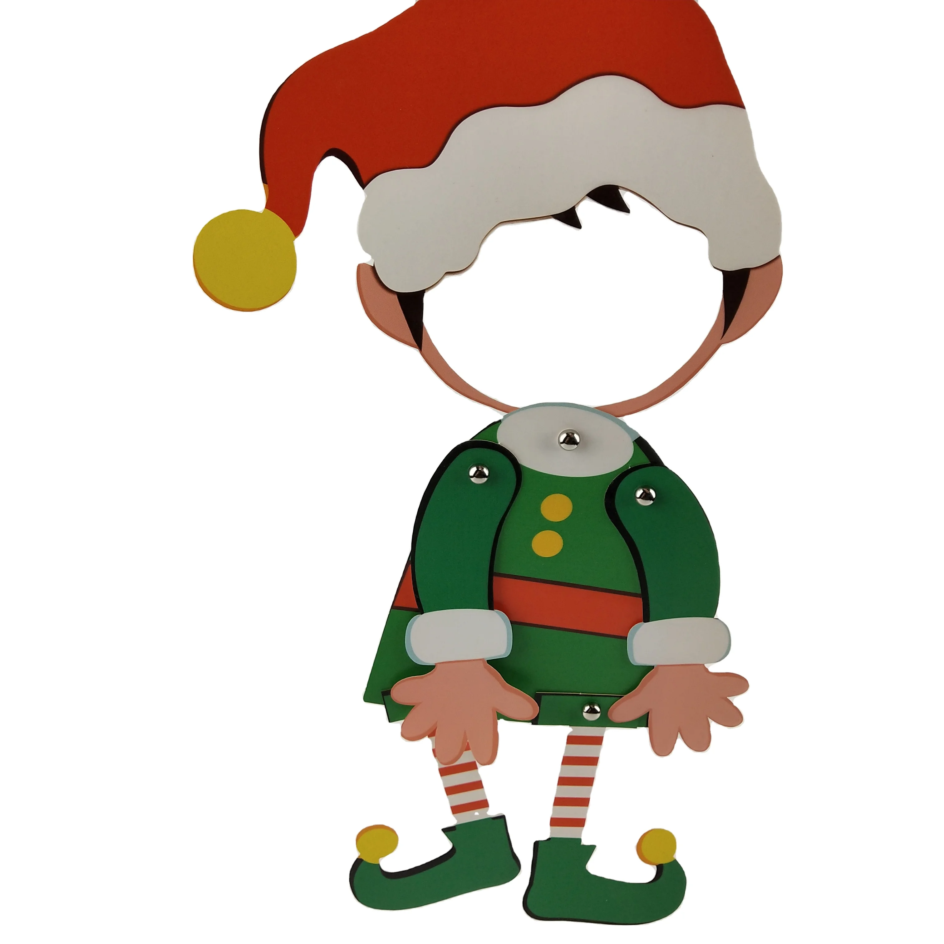 Customized Christmas elf paper wholesale paper elf toy girl boy Paper Hanging Pendant