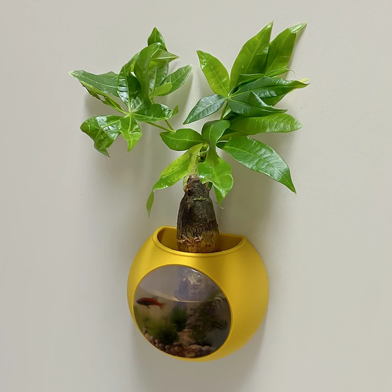 Modern Simple silicone Vase for Flowers  Creative Wall Fish Hydroponic Indoor Planters for  Home Living Room Desktop Decoration