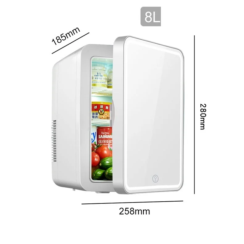 Светодиодный термоэлектрический косметический мини-холодильник с зеркалом для ухода за кожей